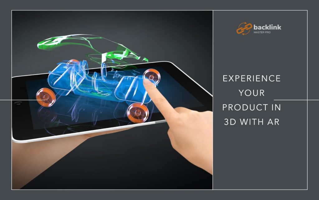 3D model of a car on a tablet
